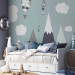 Wall Mural Fairyland - mountain landscape with balloons and clouds for a child 135417 additionalThumb 5