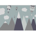 Wall Mural Fairyland - mountain landscape with balloons and clouds for a child 135417 additionalThumb 3