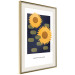 Wall Poster Geometric Sunflowers - abstract yellow flowers on a dark background 135617 additionalThumb 13