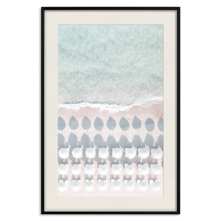 Poster Sardinia Beach - bird's eye view of the azure sea and beach umbrellas 135917 additionalImage 17