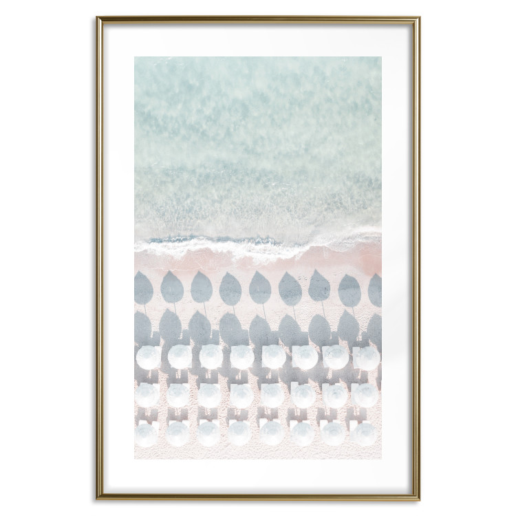 Poster Sardinia Beach - bird's eye view of the azure sea and beach umbrellas 135917 additionalImage 16