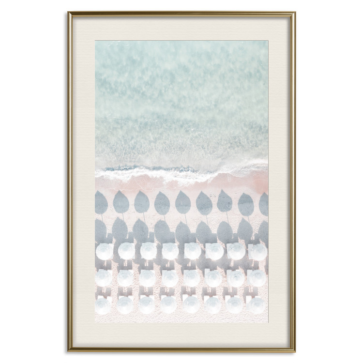 Poster Sardinia Beach - bird's eye view of the azure sea and beach umbrellas 135917 additionalImage 18