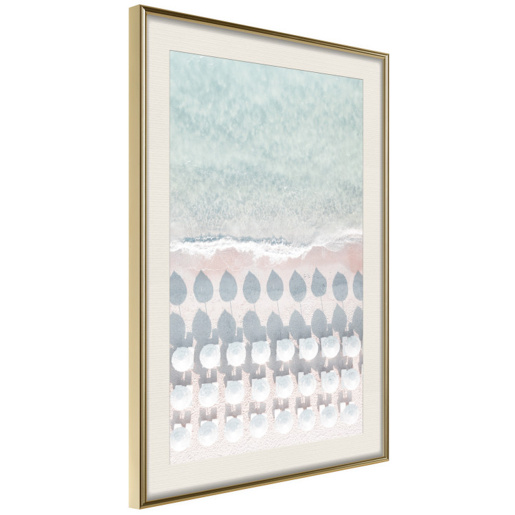 Poster Sardinia Beach - bird's eye view of the azure sea and beach umbrellas 135917 additionalImage 3