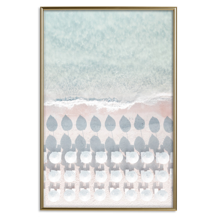 Poster Sardinia Beach - bird's eye view of the azure sea and beach umbrellas 135917 additionalImage 9
