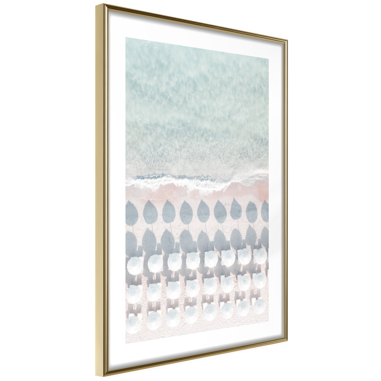 Poster Sardinia Beach - bird's eye view of the azure sea and beach umbrellas 135917 additionalImage 2