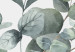 Canvas Art Print Eucalyptus leaves - landscape on a white background 137217 additionalThumb 4