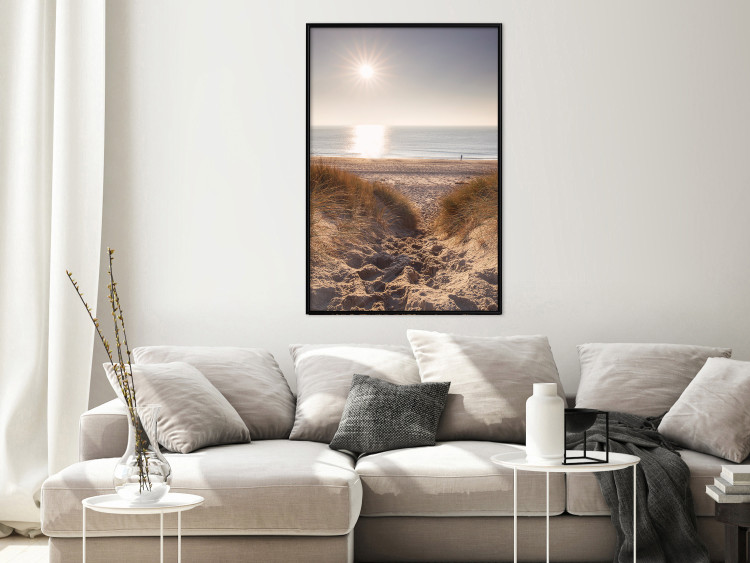 Wall Poster Honey Memory - seascape of a beach against the sunlight 137917 additionalImage 15