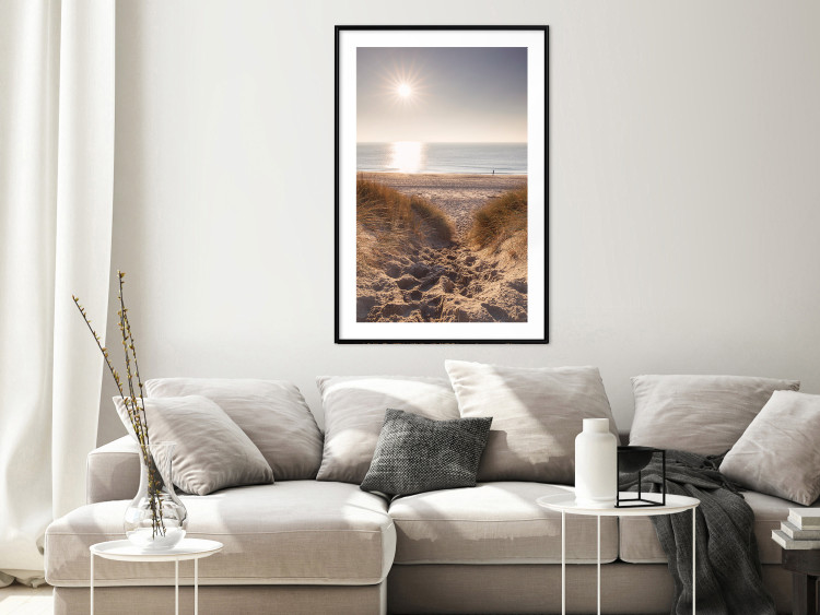 Wall Poster Honey Memory - seascape of a beach against the sunlight 137917 additionalImage 20