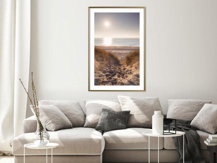 Wall Poster Honey Memory - seascape of a beach against the sunlight 137917 additionalImage 19