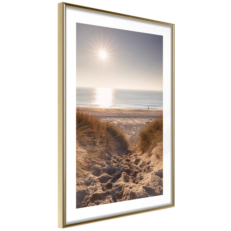 Wall Poster Honey Memory - seascape of a beach against the sunlight 137917 additionalImage 2