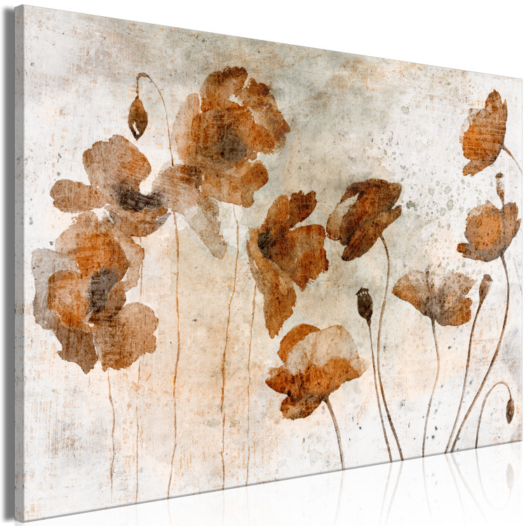 Canvas Watercolor Poppies (1-piece) Wide - field flowers in boho style 138117 additionalImage 2