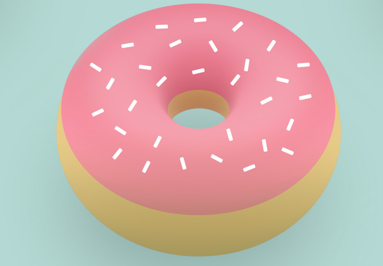 Poster Pastel Donuts - pastel composition of donuts on a blue background 138217 additionalImage 5