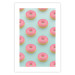 Poster Pastel Donuts - pastel composition of donuts on a blue background 138217 additionalThumb 10