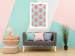 Poster Pastel Donuts - pastel composition of donuts on a blue background 138217 additionalThumb 15