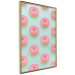 Poster Pastel Donuts - pastel composition of donuts on a blue background 138217 additionalThumb 8