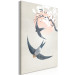 Canvas Art Print Swallows in Flight (1-piece) Vertical - birds against a cherry tree background 142417 additionalThumb 2