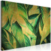 Canvas Print Leaves in Gold (1-piece) - close-up landscape with plants 142517 additionalThumb 2