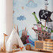 Photo Wallpaper Adventure at sea - painted pirate ship with animals for children 142717 additionalThumb 2