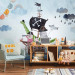 Photo Wallpaper Adventure at sea - painted pirate ship with animals for children 142717 additionalThumb 8