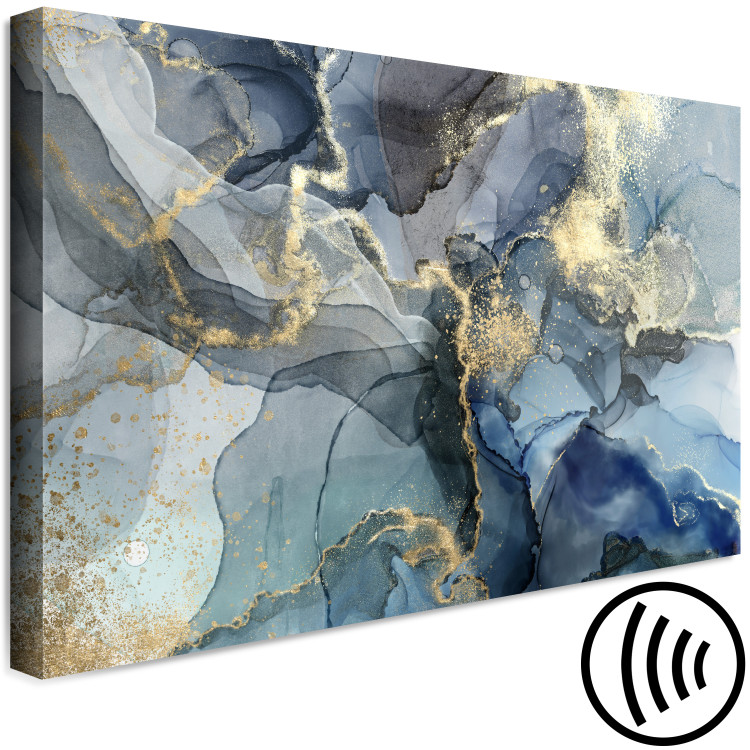 Canvas Playful Stream (1-piece) Wide - abstraction with a hint of gold 142817 additionalImage 6