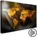 Canvas Print Sparkle of Hope (1-piece) Wide - golden world map on a planetary background 143417 additionalThumb 6