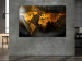 Canvas Print Sparkle of Hope (1-piece) Wide - golden world map on a planetary background 143417 additionalThumb 3