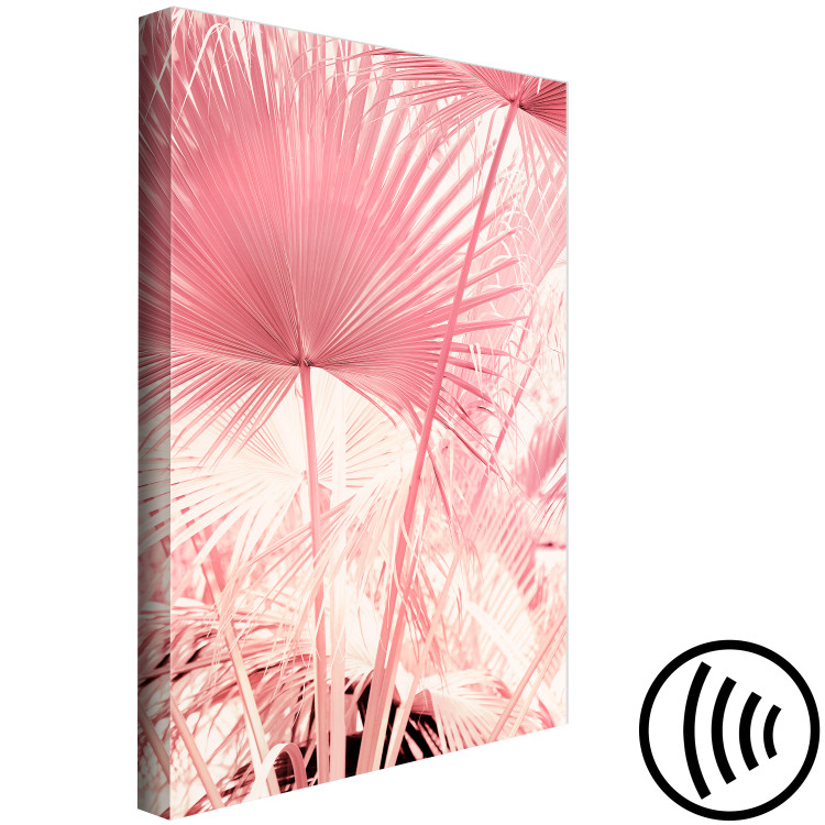 Canvas Art Print Summer Pink Palms (1-piece) - landscape with leaves in Miami Vibe style 144117 additionalImage 6