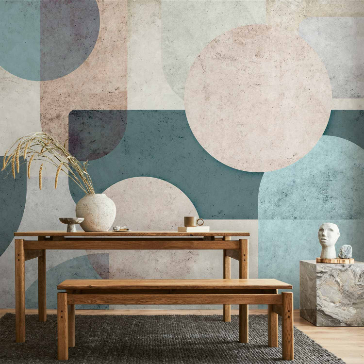 Wall Mural Geometric Disorder - Abstract Composition of Pastel Shapes - Second Variant 145317 additionalImage 6