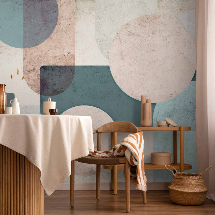 Wall Mural Geometric Disorder - Abstract Composition of Pastel Shapes - Second Variant 145317 additionalImage 4