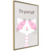 Wall Poster Be Yourself - Pink Cheerful Cat and a Motivating Slogan for Children 146617 additionalThumb 6