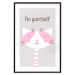 Wall Poster Be Yourself - Pink Cheerful Cat and a Motivating Slogan for Children 146617 additionalThumb 26