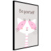 Wall Poster Be Yourself - Pink Cheerful Cat and a Motivating Slogan for Children 146617 additionalThumb 5