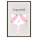 Wall Poster Be Yourself - Pink Cheerful Cat and a Motivating Slogan for Children 146617 additionalThumb 25