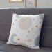 Decorative Microfiber Pillow Joyful sky - moon, clouds and stars motif on a bright background cushions 147017 additionalThumb 2
