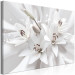 Canvas Art Print Lilies (1-piece) - white flowers arranged on a light decorative background 148817 additionalThumb 2