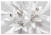 Canvas Art Print Lilies (1-piece) - white flowers arranged on a light decorative background 148817