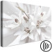 Canvas Art Print Lilies (1-piece) - white flowers arranged on a light decorative background 148817 additionalThumb 6