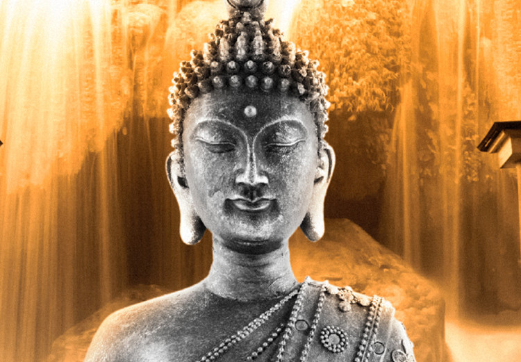 Acrylic print Buddha's Smile - Orange [Glass] 150617 additionalImage 5
