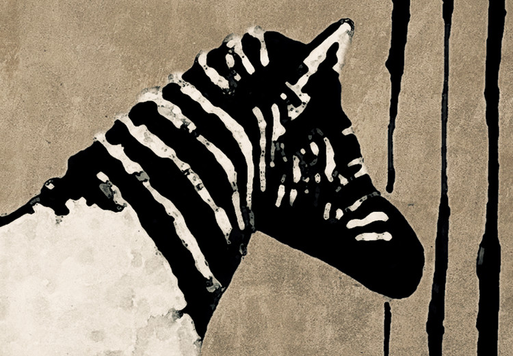 Large canvas print Banksy: Washing a Zebra on Concrete [Large Format] 150917 additionalImage 5
