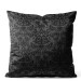 Decorative Velor Pillow Elegant Ornamentation - Black Composition With Symmetrical Pattern 151317