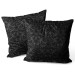 Decorative Velor Pillow Elegant Ornamentation - Black Composition With Symmetrical Pattern 151317 additionalThumb 2