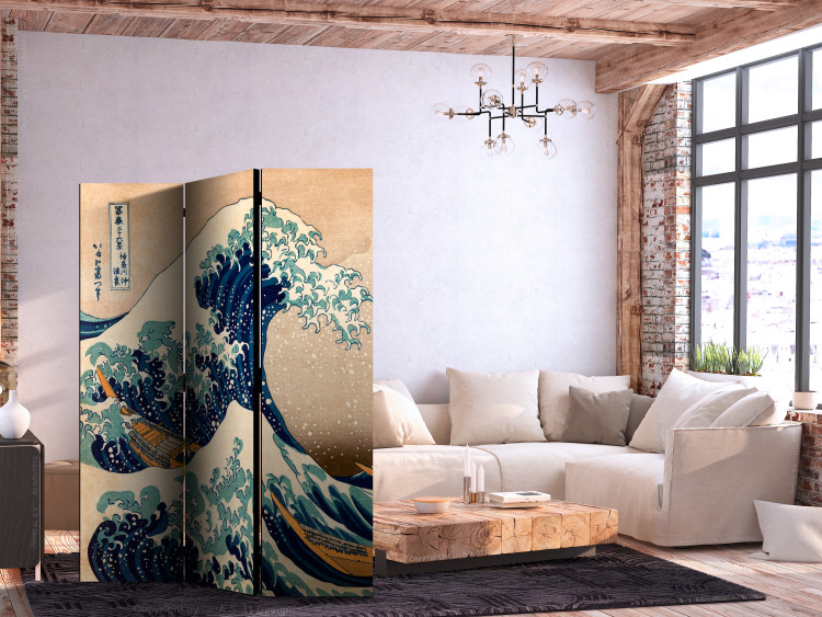 Folding Screen Hokusai: The Great Wave off Kanagawa (Reproduction) [Room Dividers] 151717 additionalImage 4