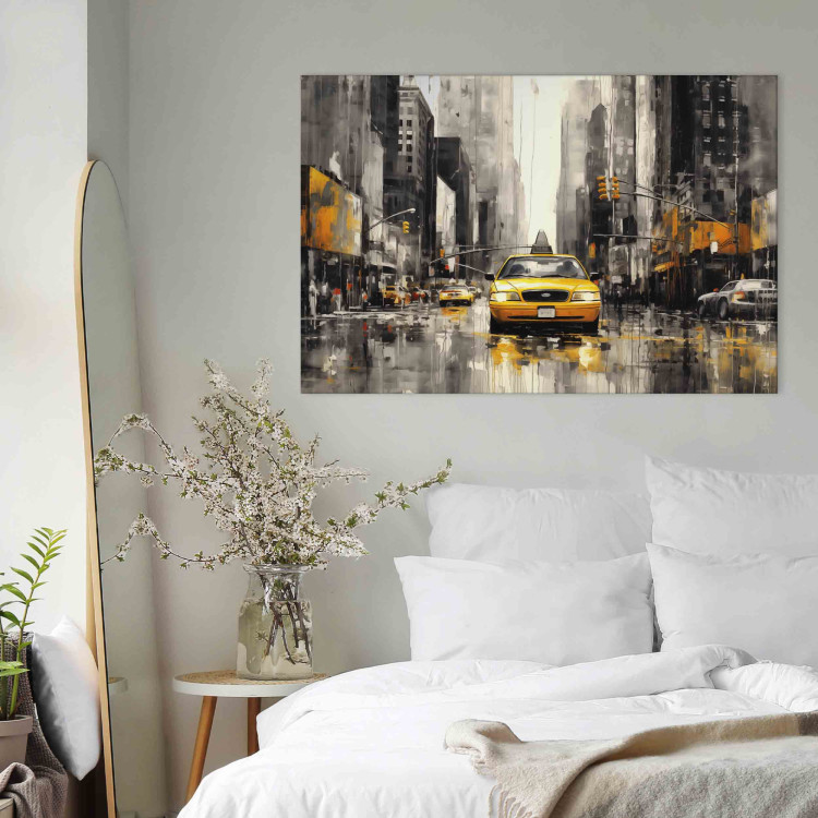 Canvas Print New York - Iconic Yellow Cabs Amid the Bustle of the Big City 151917 additionalImage 5