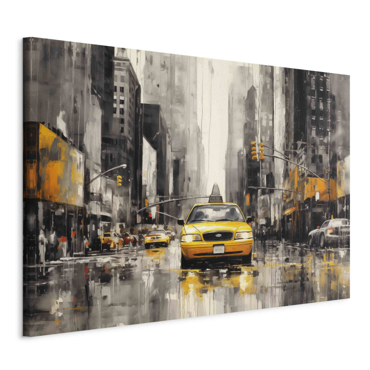 Canvas Print New York - Iconic Yellow Cabs Amid the Bustle of the Big City 151917 additionalImage 2