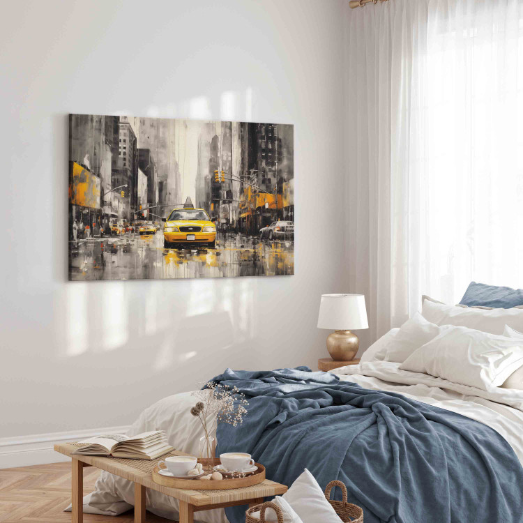 Canvas Print New York - Iconic Yellow Cabs Amid the Bustle of the Big City 151917 additionalImage 4