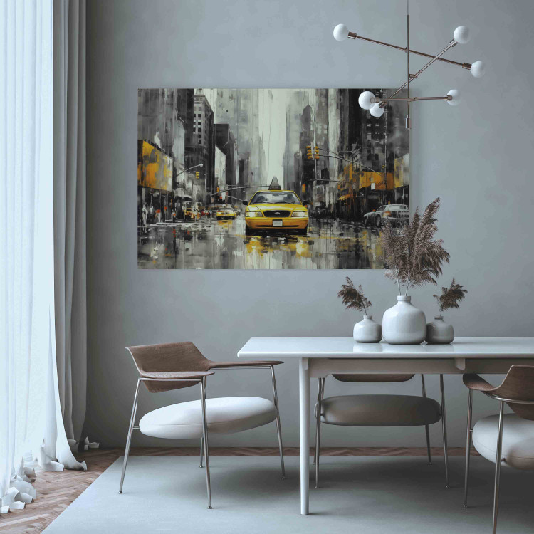 Canvas Print New York - Iconic Yellow Cabs Amid the Bustle of the Big City 151917 additionalImage 3