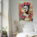 Large canvas print Portrait of the Painter - Frida Kahlo on a Pastel Floral Background [Large Format] 152217 additionalThumb 5