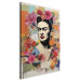 Large canvas print Portrait of the Painter - Frida Kahlo on a Pastel Floral Background [Large Format] 152217 additionalThumb 2