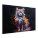 Canvas Posing Kitty - Cute Colorful Animal on Black Background 159517 additionalThumb 2