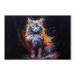 Canvas Posing Kitty - Cute Colorful Animal on Black Background 159517 additionalThumb 7